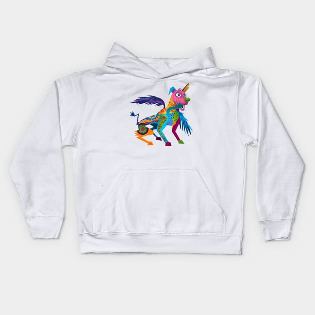 Dante Alebrije Kids Hoodie by Firebluegraphics